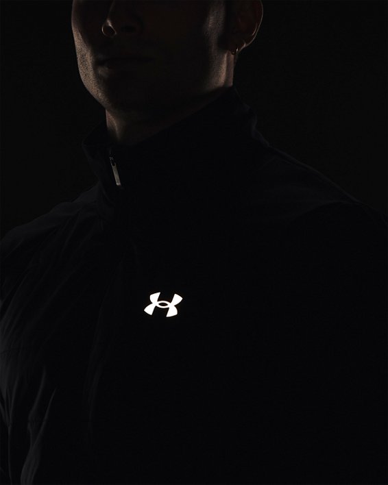 Men's UA Storm Session Run ½ Zip Jacket, Black, pdpMainDesktop image number 3